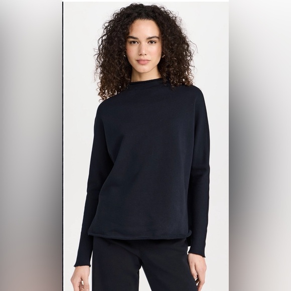 Frank & Eileen Effie Long Sleeve Funnel Neck Capelet Black Top Luxury Size M EUC - Picture 12 of 16